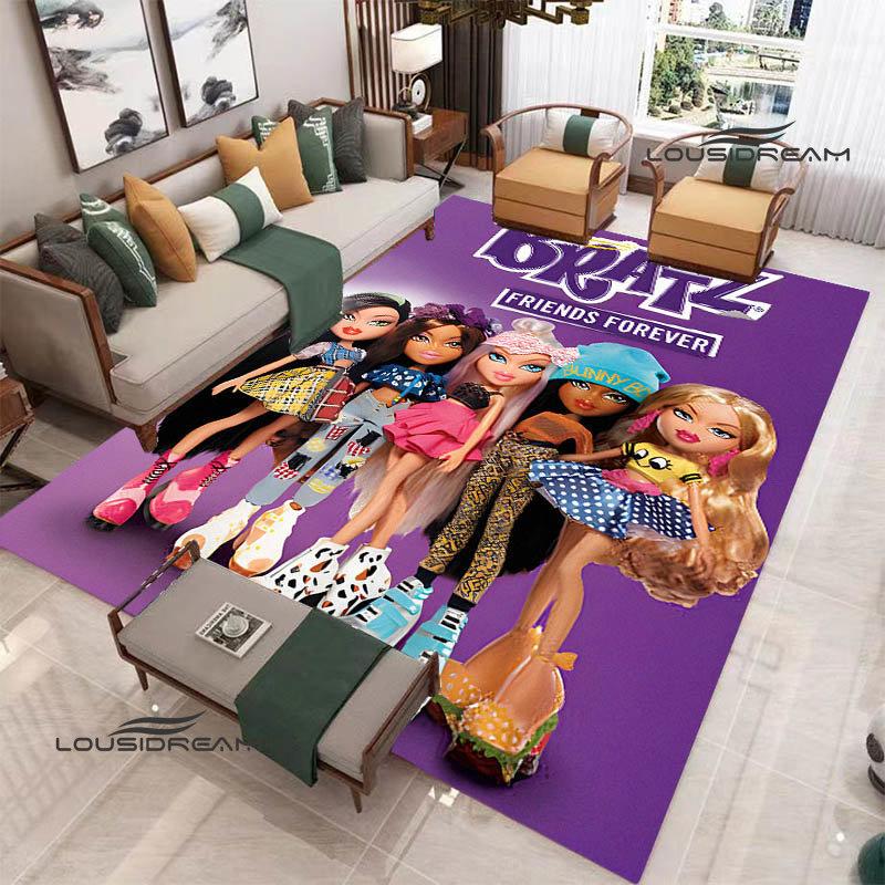 Ковер с принтом мультфильма Bratz Аниме ковер Декор для спальни Коврик для йоги Ковер для улицы Ковер для зоны Нескользящий ковер Подарок на день рождения