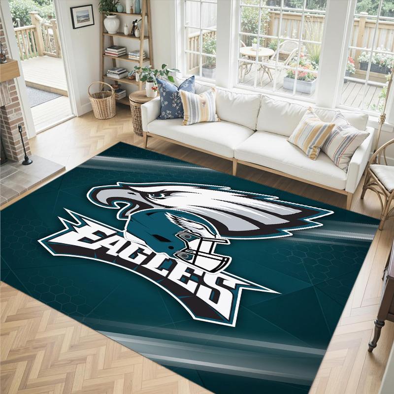Дизайн Philadelphia Eagles Кристальный Велюровый Ковер Уютный Не?Нескользящий ковер с принтом для спальни, гостиной, прихожей
