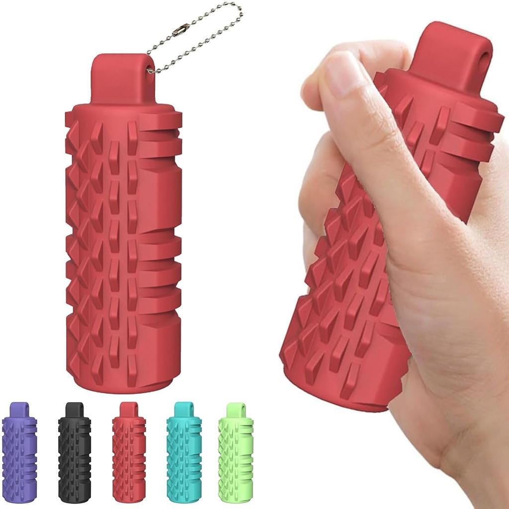New Spiky Grippie Stim Keychain, Calming Keychain For Anxiety Relief, Hard Spiky Massage For Stress Reduction And Focus