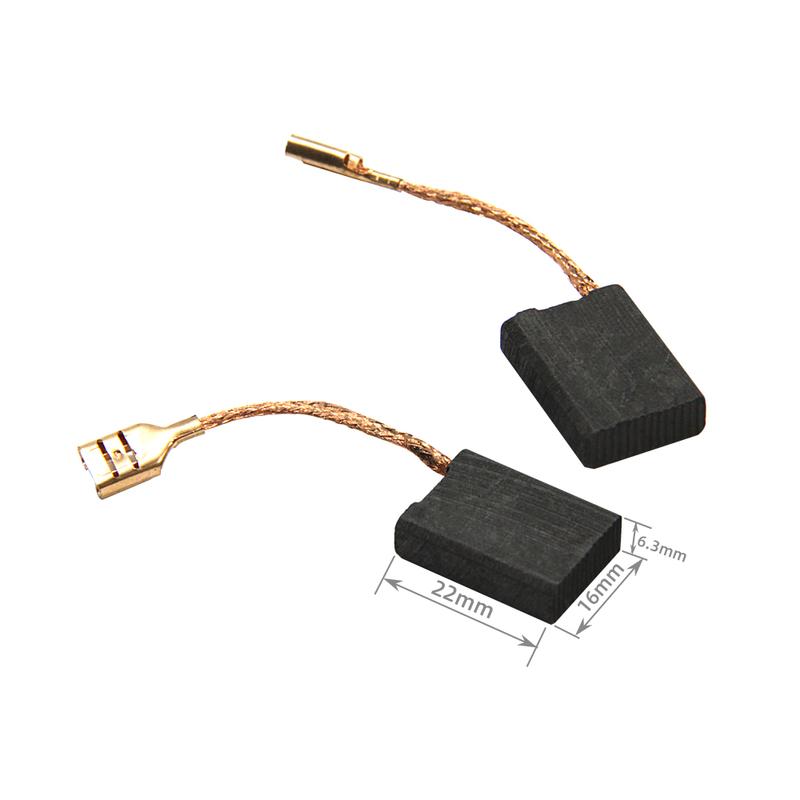 TASP 5 Pairs Carbon Brushes 6.3x16x22mm For Electric Angle Grinder Motors 1356G 1357G 1361G 1363 1364 1365 1752