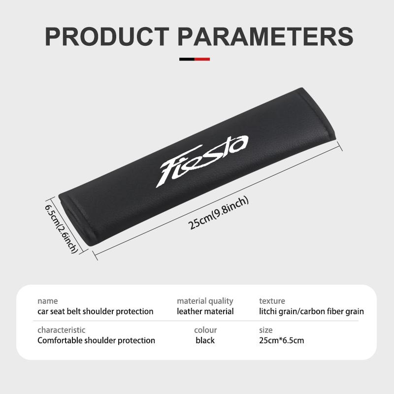1/2PCS Car Seat Belt Covers Shoulder Cushion Protector Pad For Ford Fiesta mk7 mk5 mk8 mk4 mk6 1995-2011 2012 2013-2023