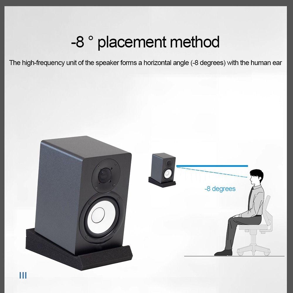 1/2Sets Shock Absorbing Speakers Isolation Pad Hardened Silent Sponge Pad Desktop Monitor Speaker