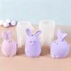 Милая силиконовая форма Пасхальный кролик для DIY поделок, антипригарная, 3D форма кролика, гибкая, многоразовая, форма для гипса и цемента, создание подарков