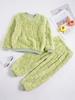 Children's Girls Boys Pyjamas Soft Loungewear Sleepwear Winter Warm Long Sleeve Tops with Pants Leisure Suit