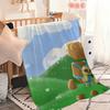 Игровое одеяло S-Super Bear A-Adventure Одеяло для дивана, дивана, путешествий, дома, пикника Фланелевое одеяло подарок на день рождения Теплое Удобное