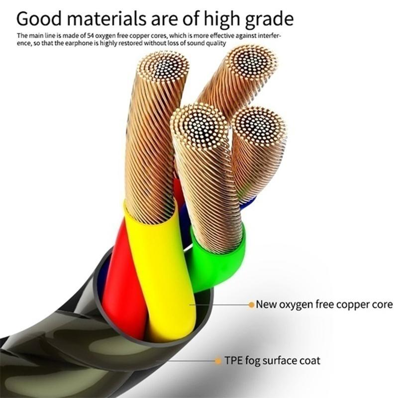 Проводные наушники 3,5 мм с басами, стереонаушники, музыкальные наушники, спортивные наушники, игровая гарнитура с микрофоном