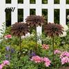 High-quality Metal Decorations Rustic Flower Garden Stakes, Large Rusted Iron Yard Art, Long-lasting Outdoor Ornaments 19.39 Inch Weather-Resistant