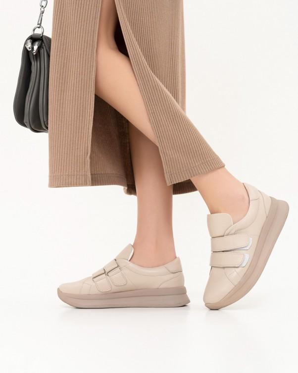 Кожаные кеды на липучках ISSA Plus