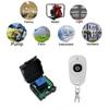433MHz DIY Wireless Switch DC 12V 1CH Mini Relay Module and RF Transmitter Remote Control for Garage Curtain Home Appliance