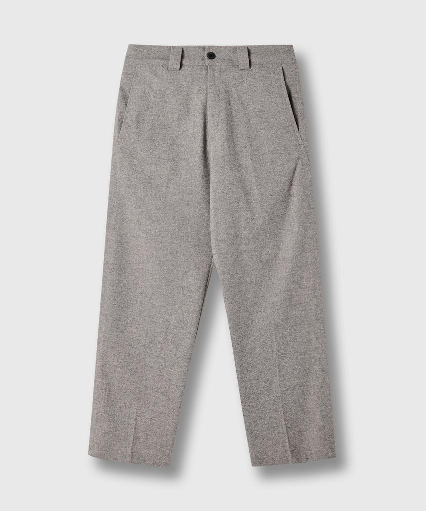 FRAGE Side-Fold Wool Slacks - Sand Grey