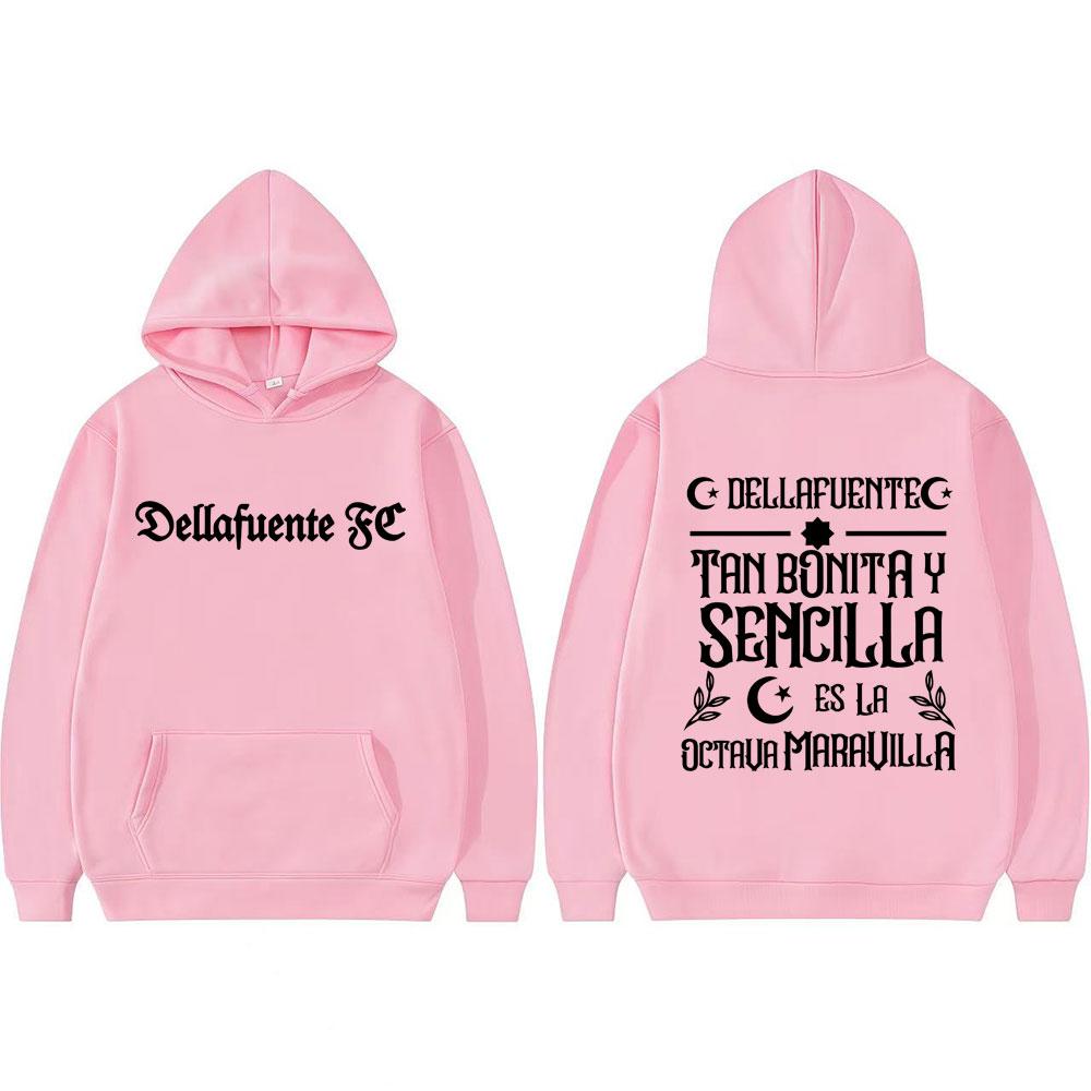 Rapper Dellafuente Album 2025 Merch Hoodie Men's Clothing Vintage Gothic Pop Music Pullovers Unisex Hombre Sweatshirt Streetwear