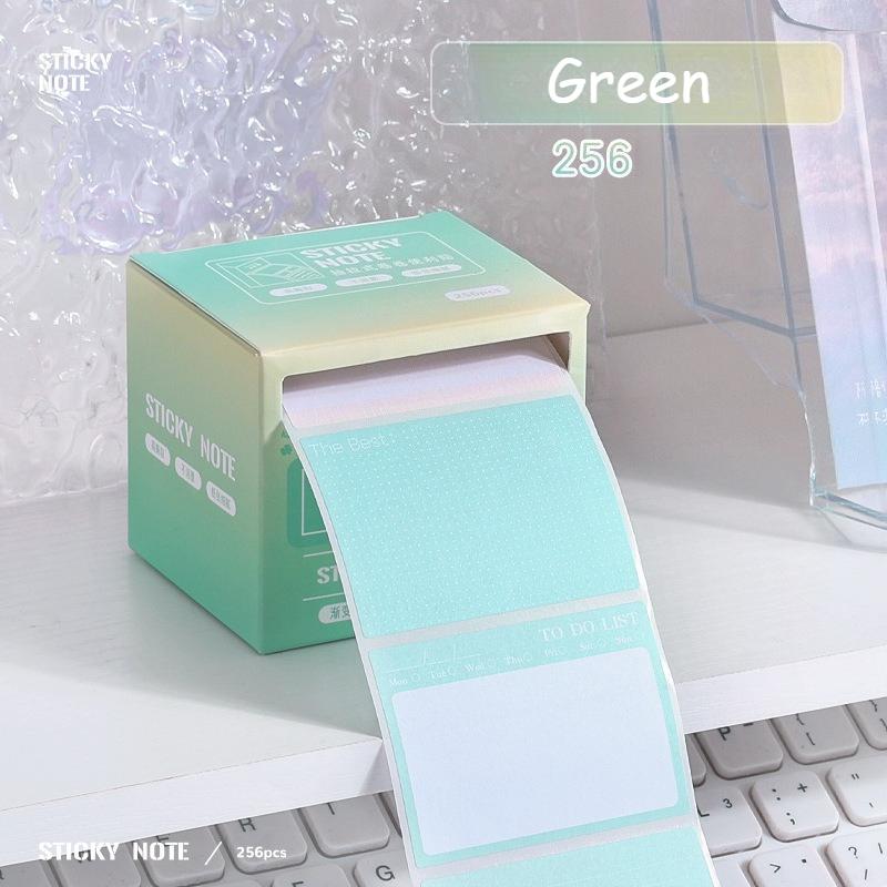 New Gradient Color Boxed Sticky Notes Students with Full Adhesive Index Label Stickers Memo Pad 256 Pieces