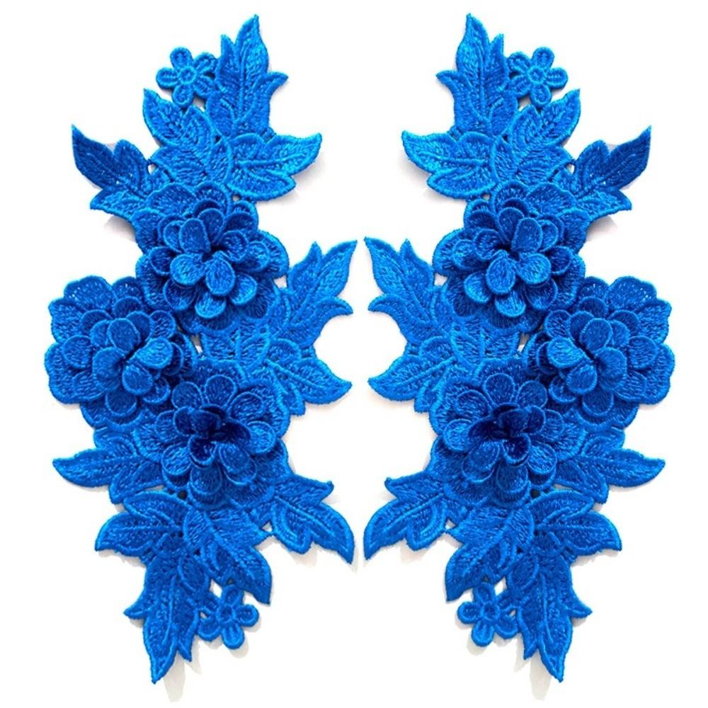 Heavy Lace Lace Applique Colorful Floral Embroidery Trim 3D Embroidered Patch Clothing Sewing