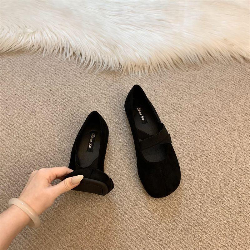 Балетки с перекрещивающимися ремешками, легкий носок, ретро-мода, универсальные и удобные однобортные туфли Мэри Джейн с плоским дном и раздвоенным носком для женщин