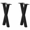 VidaXL Coffee Table Legs In X-Shape, 2 Pieces, Black, 38 X (42-43) Cm, Steel 4012892
