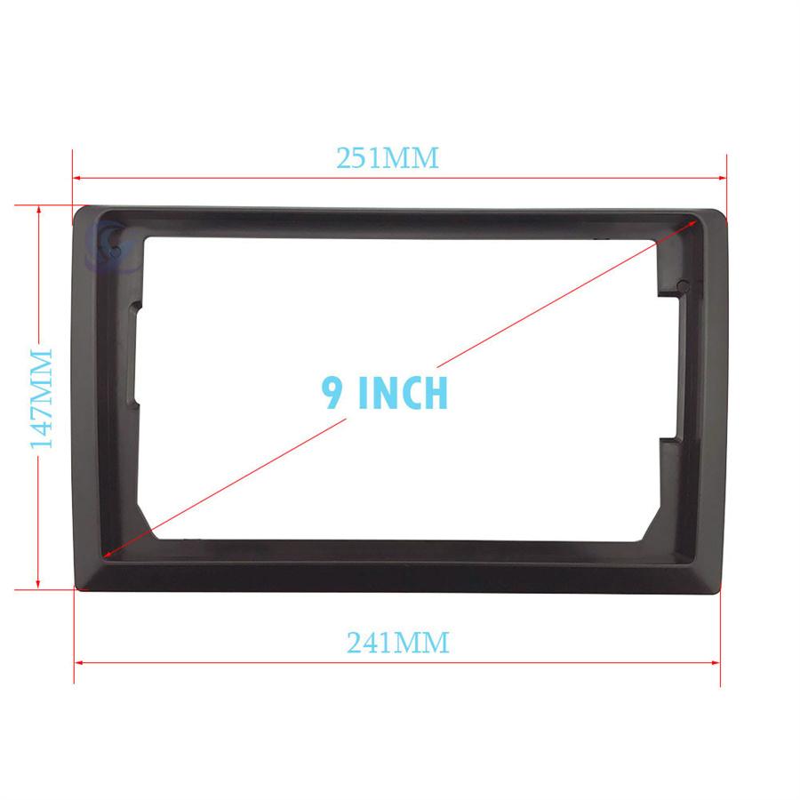 Универсальная 2 DIN рамка 10,1 дюйма для замены на 9-дюймовую рамку для автомагнитолы, монтажная рамка для автомобильной DVD-панели, отделка