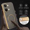 For OnePlus Ace 2V/Nord 3 5G Phone Case Carbon Fiber Textured Electroplated TPU Back Cover