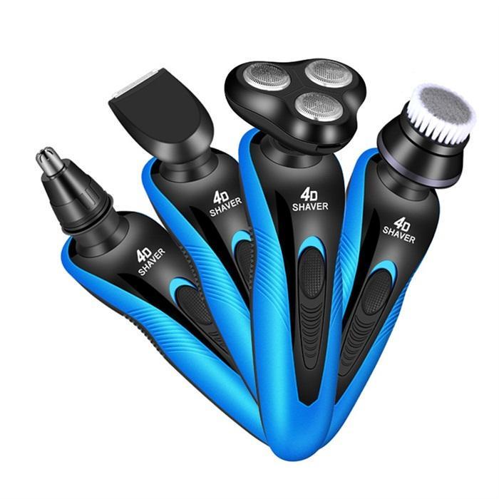 Профессиональная многофункциональная бритва 4 в 1, водонепроницаемая электрическая бритва для удаления волос, мужская бритва, вилка стандарта США