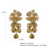 Metal Flower Pearl Drop Earrings for Women Trendy Geometric Fashion Brincos Wedding Tassel Earring