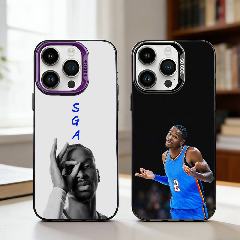Чехол для телефона S-Shai Gilgeous-Alexander 2 для iPhone 17, 16, 15, 14, 13, 12, 11, Pro, MAX Белый Матовый Ударопрочный Чехол