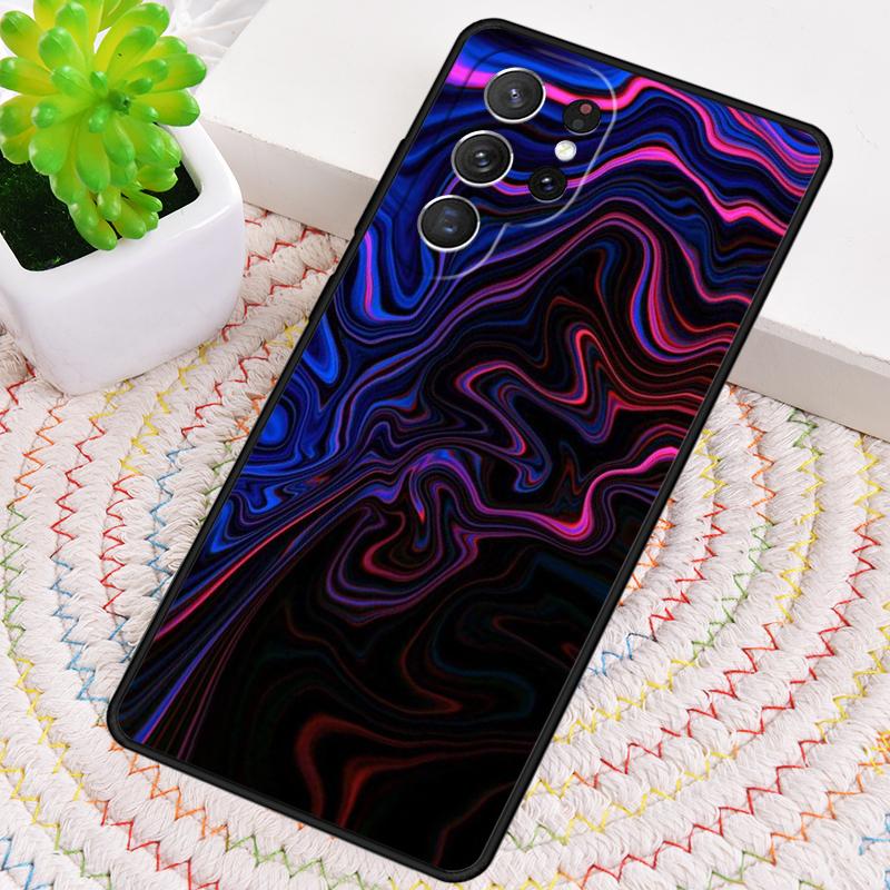 Силиконовый чехол для телефона с неоновым мраморным рисунком для Samsung Galaxy note 10 pro S26 S25 S24 S23 S22 S21 Plus S25Ultra Capa Cover