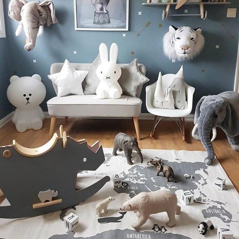 Карта мира, детский игровой коврик, игровое одеяло для ползания, детские коврики, коврики
