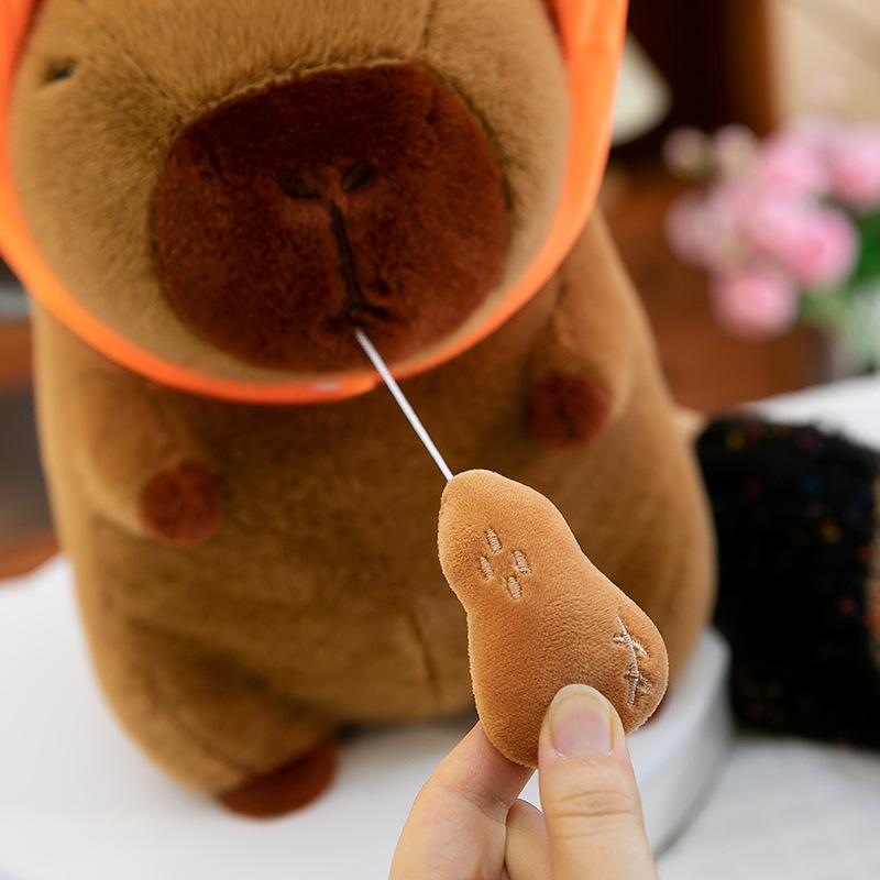 Милый розовый поросенок превратился в куклу капибару ананасового оранжевого цвета капибара кукла плюшевая игрушка подарок