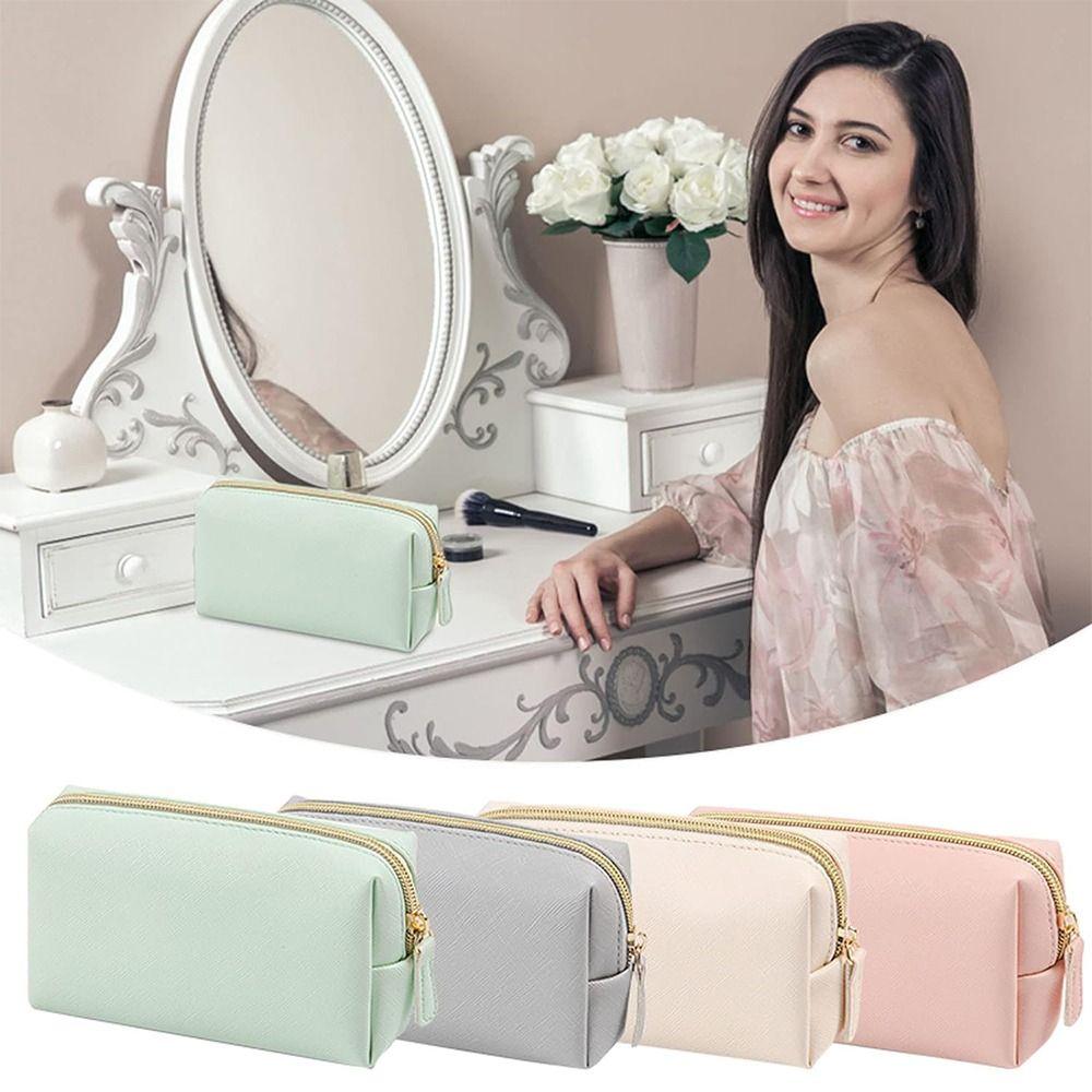 Косметичка из искусственной кожи, водонепроницаемая сумка для хранения кистей для макияжа, переносная дорожная косметичка для женщин