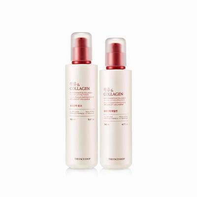 [THEFACESHOP] Набор из 2 предметов с гранатом и коллагеном для объема и упругости (тонер + эмульсия) (17510173A)