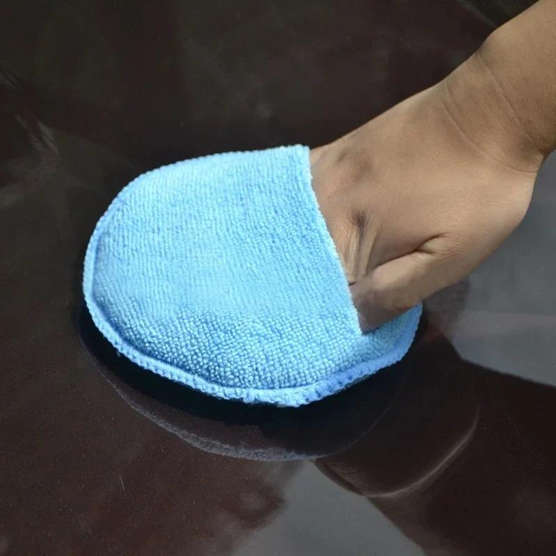1-10Pcs Waxing Sponge Car Applicator Cleaning Polish Pad Foam Sponge Microfiber Waxing Cleaning Sponge Clean Washing Tools