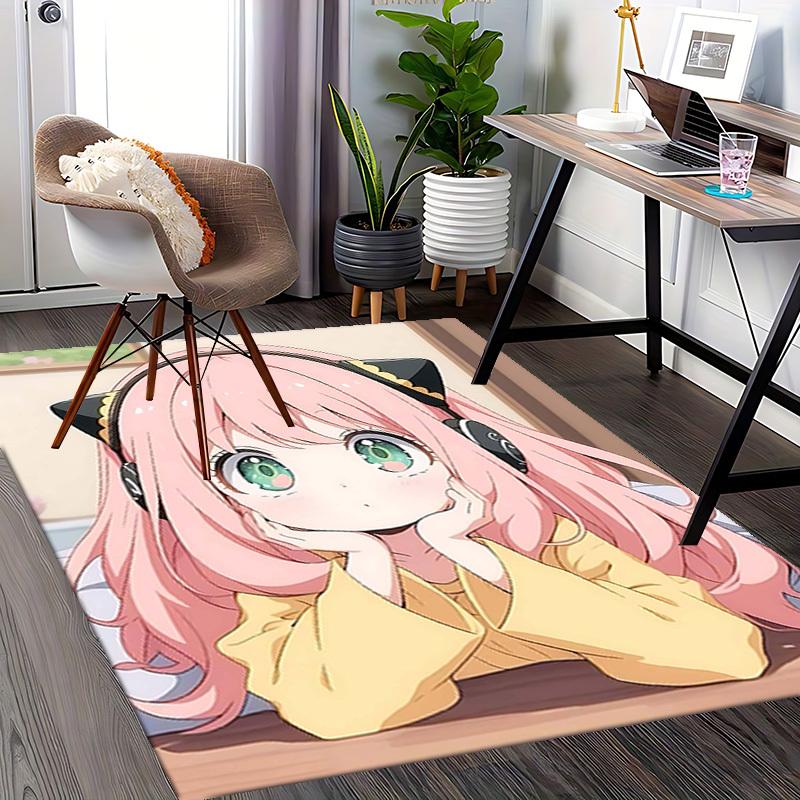 1pc Anime Cartoon Design Office Chair Mat Non-Slip Carpet for Home Decor, Suitable for All Seasons - Perfect Gift for Anime Lovers!M003