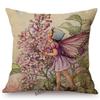 Lovely Cute Infant Baby Children Flower Fairies Floral Boy Girl Cartoon Home Decorative Pillow Case Cotton Linen Cushion Cover