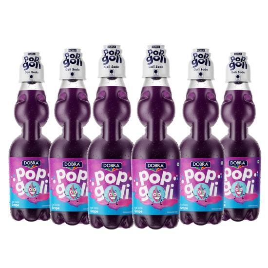 Pop Goli Soda – Виноградный вкус, газированная мраморная газировка, 225 мл