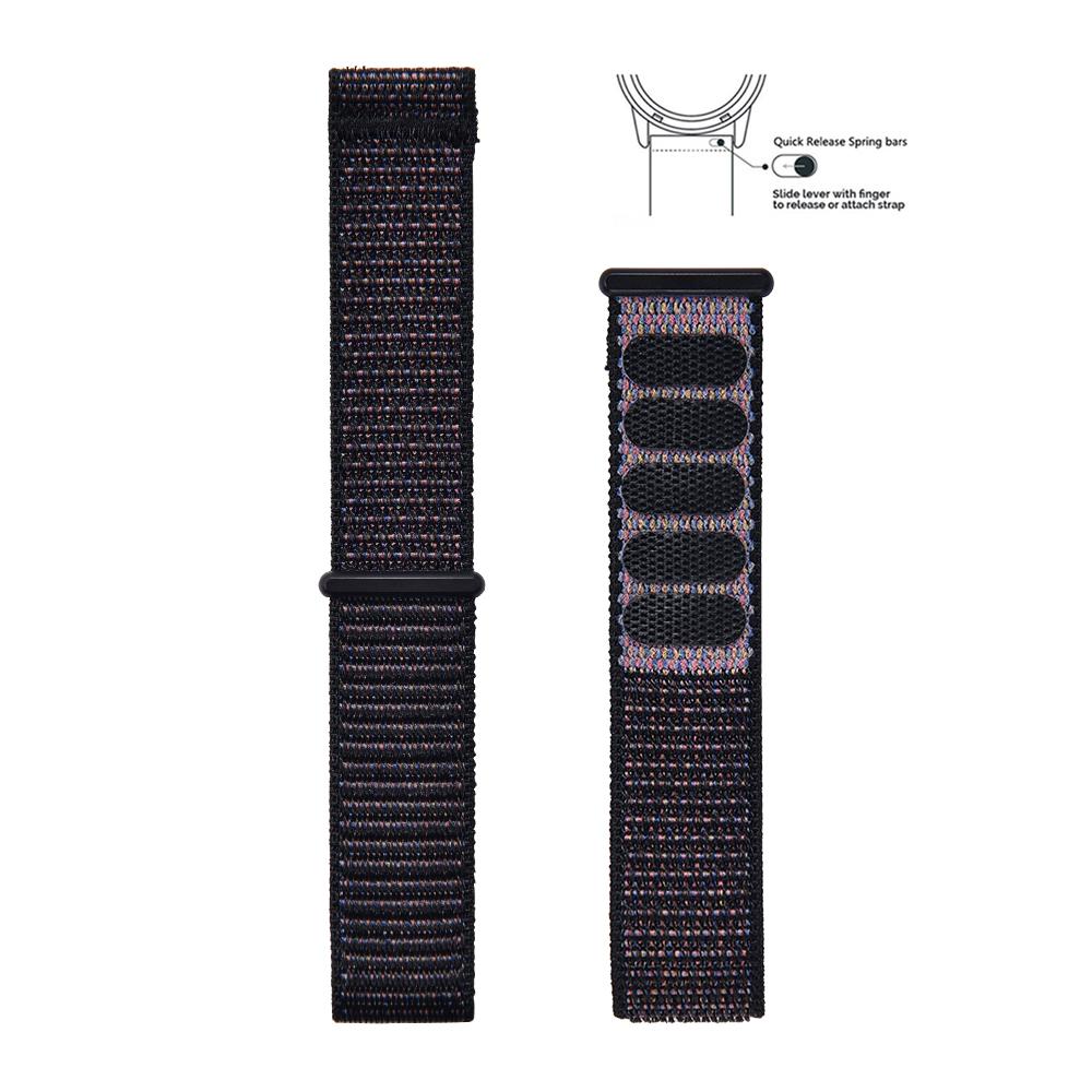 2026 Colorful Elastic Hook Loop Nylon Watch Strap Lightweight Adjustable Breathable Replacement Band 20mm/22mm