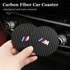 BAAK1 New 2025 Car Coaster Carbon Fibre Waterproof Bottle Cup Holder Anti-slip Mats For BMW M X1 X3 X5 X6 X7 E30 E90 M3 E84 E83 F25 E9