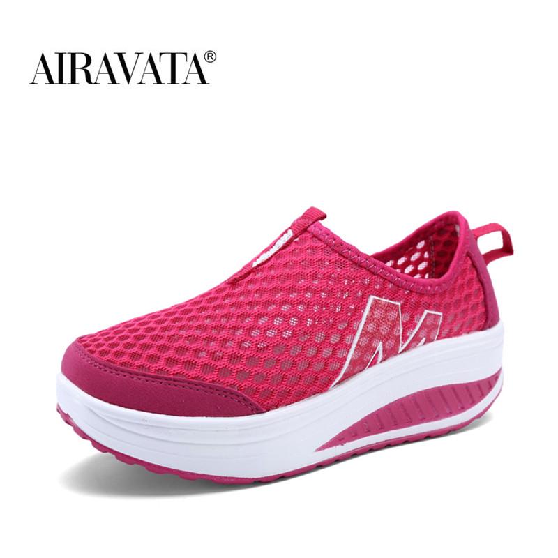 Женские летние легкие дышащие мягкие нескользящие кроссовки для ходьбы на открытом воздухе без шнуровки