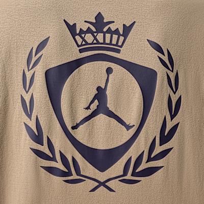 Men's Jordan As M J T-Shirts Men's Khaki/Black Crew Neck Moderate