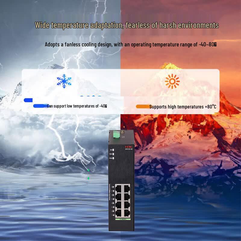 H3C IE4120U-8E-H1 8-Port Industrial Ethernet Switch