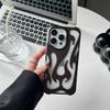 Модный Матовый 3D Полый Чехол-Пламя для iphone 17 Air 16 Pro Max 15 Plus 14 13 12 11 Гальванизированный Мягкий Задний Чехол capa