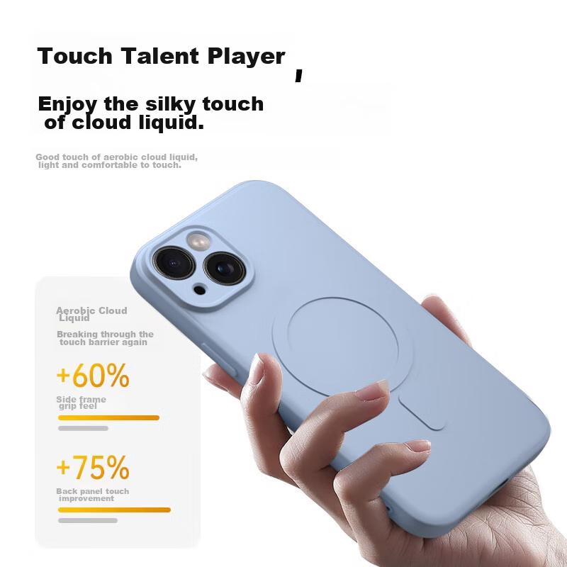 IPhone 15 Plus Case, Apple 15 Plus Protective Cover, Skin-Friendly Cloud-Feel Silicone Magnetic Full-Cover Soft Case, Royal Blue