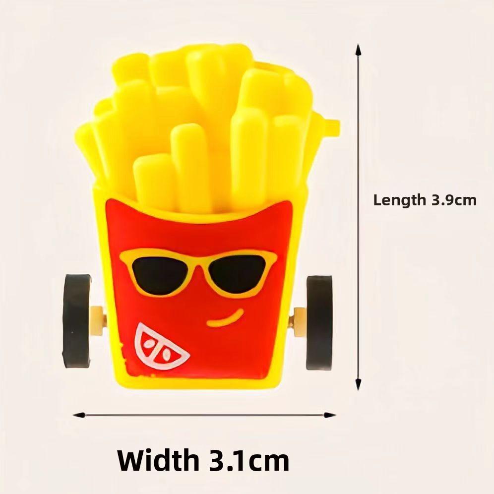 Inertia Kids Mini Car With French Fries Hamburgers Design For Pocket Toy Fun