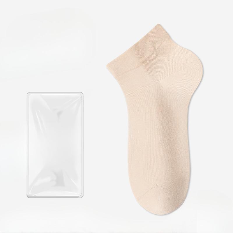 Women's Summer Thin Baita Sweat Absorbing Antibacterial Deodorizing Boneless Moon Seed Tube Cotton Socks