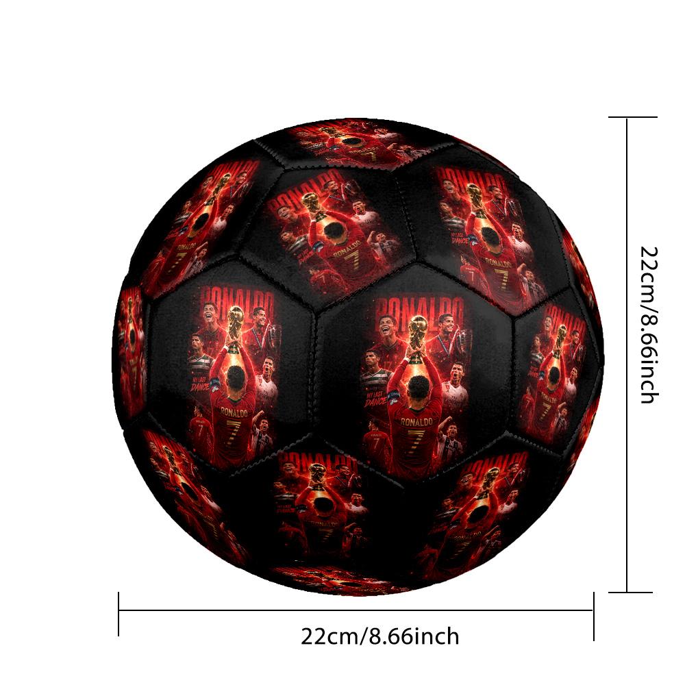 Ronaldo's Last Dance Celebration Size 5 Football Machine-Stitched Indoor/Outdoor Training and Matches for Football Accessories