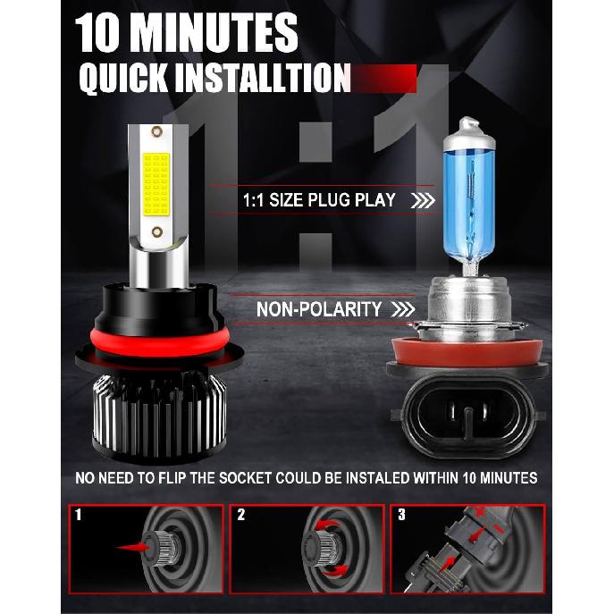 Compatible For 1997 1998 1999 2000 2001 2002 2003 Ford F150 F250 F350 F450 Light Bulbs, 9007 HB5 High Low Beam 9006/9145 Fog Lights, 6500K Light