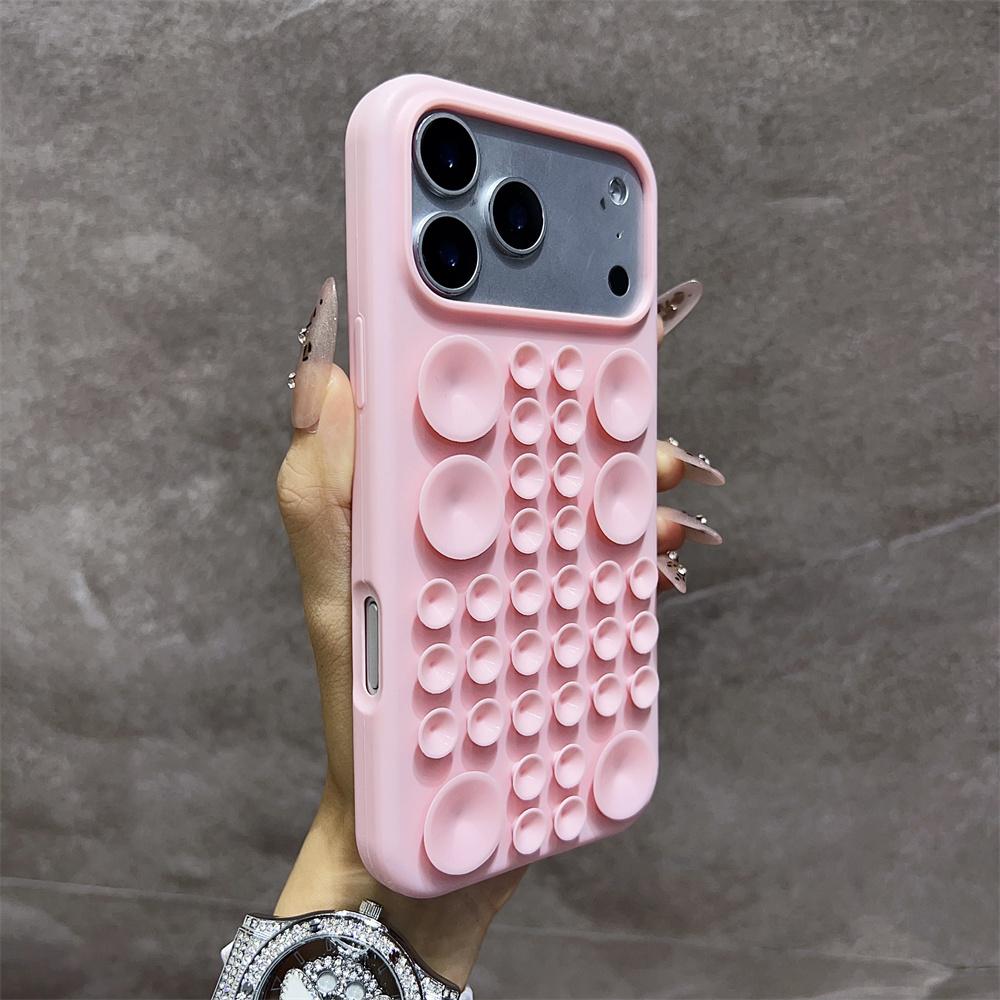 Противоударный силиконовый чехол для телефона с круглой присоской для iPhone 17 Pro Max 16Pro 15 14 Чехол с сильной адсорбцией воздуха и множеством функций