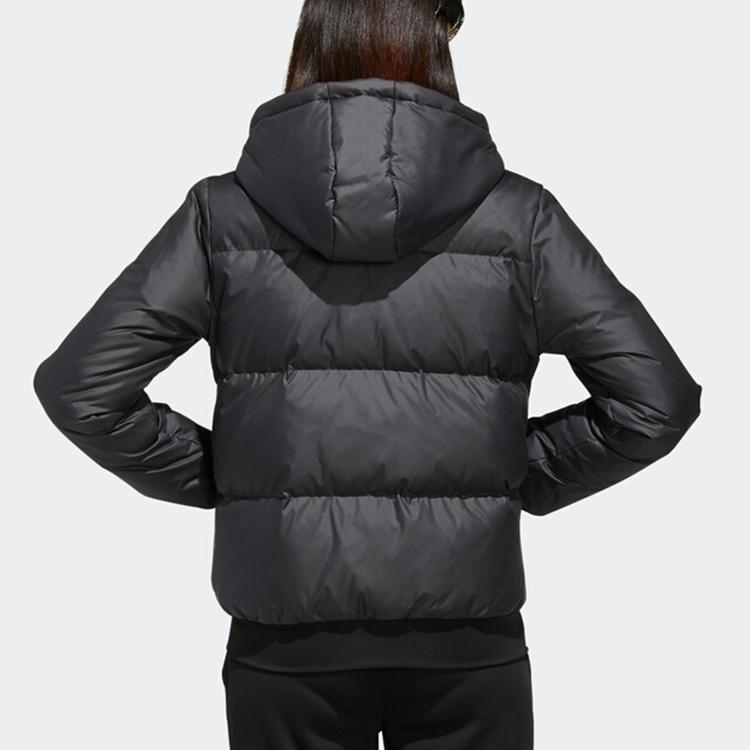 Adidas Neo Sporty Puffer Hooded Down Jacket Winter Women Jackets Black EI4411