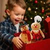 Furry Gingerbread Man Doll 30cm Xmas Tree Ornaments Soft Dwarf Plush Doll Toy  Kids Gift