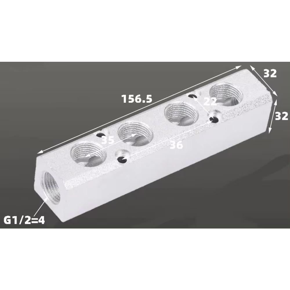 1/8" 1/4" 1/2" BSP Внутренняя резьба 2 3 4 5 6-ходовой 4-8 портов Сплошной алюминиевый коллекторный блок-распределитель Пневматический фитинг Компрессор воздуха