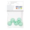 10 perles silicone rondes 10 mm - vert d'eau