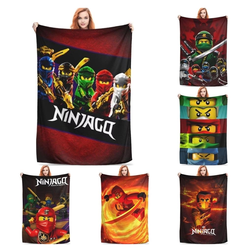Покрывало Ninjagos Фланелевое плед Декорация для путешествий в самолете Ультрамягкое теплое покрывало